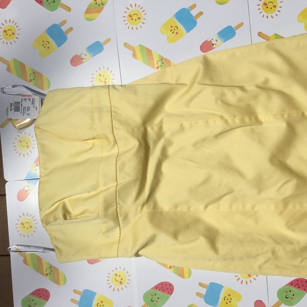 Yellow strapless